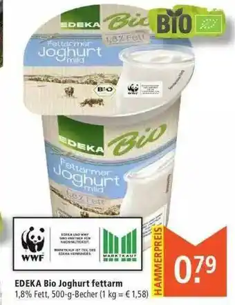 Marktkauf Edeka Bio Joghurt Fettarm Angebot