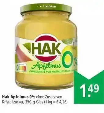 Marktkauf Hak Apfelmus 0% Angebot