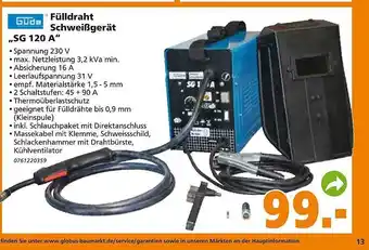 Globus Baumarkt Fülldraht Schweiẞgerät ,,SG 120 A" Angebot