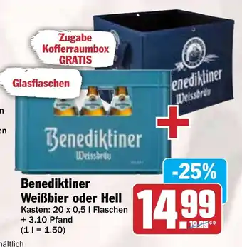 Hit Benediktiner Weißbier oder Hell Angebot