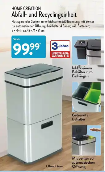 Aldi Nord Home Creation Abfall- und Recyclingeinheit Angebot