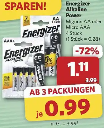 Combi Energizer Alkaline Power Angebot