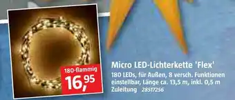 Bauhaus Micro led-lichterkette 'flex' Angebot