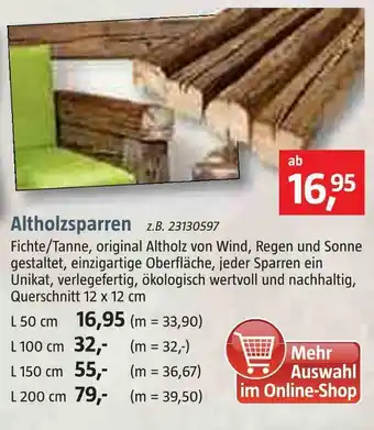 Bauhaus Altholzsparren Angebot