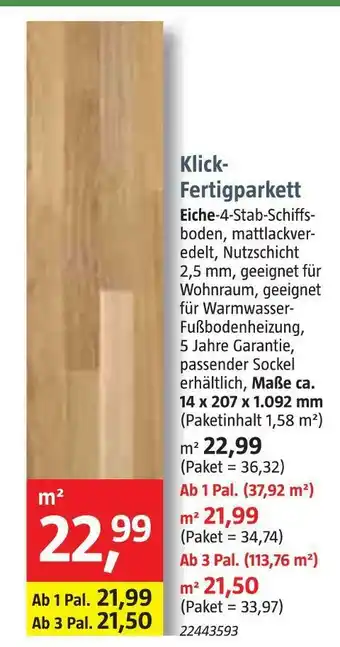 Bauhaus Klick-fertigparkett Angebot