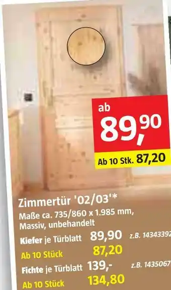 Bauhaus Zimmertür '02/03' Angebot