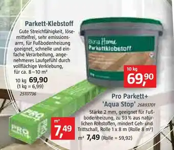 Bauhaus Parkett-klebstoff oder pro parkett+ 'aqua stop' Angebot