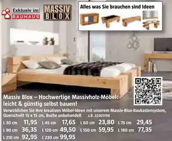 Bauhaus Massiv blox hochwertige massivholz-möbel: Angebot