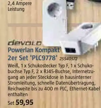 Bauhaus Devolo powerlan kompakt 2er set 'plc9778' 25540572 Angebot