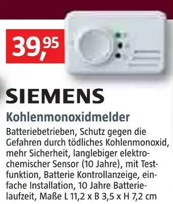 Bauhaus Siemens kohlenmonoxidmelder Angebot