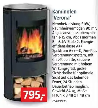 Bauhaus Kaminofen 'verona' Angebot