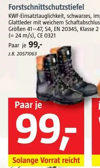 Bauhaus Forstschnittschutzstiefel Angebot