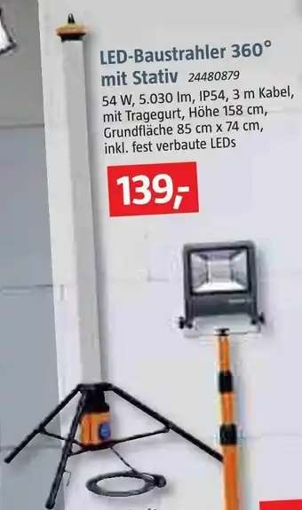 Bauhaus Led-baustrahler 360° Angebot