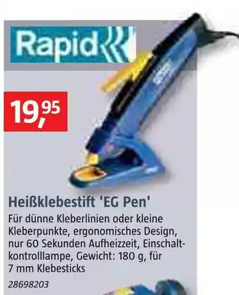 Bauhaus Rapid heißklebestift 'eg pen' Angebot