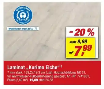 toom Baumarkt Laminat,,Kurimo Eiche" Angebot