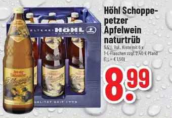 trinkgut Höhl Schoppepetzer Apfelwein naturtrüb 6*1L Angebot