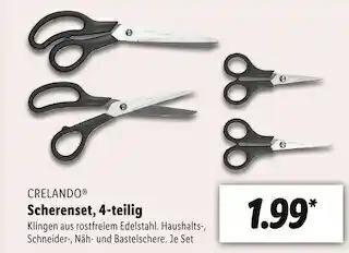 Lidl Crelando scherenset Angebot