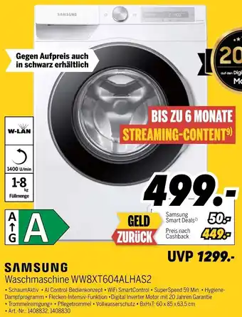 MEDIMAX SAMSUNG Waschmaschine WW8XT604ALHAS2 Angebot