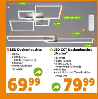 Globus Baumarkt LED Deckenleuchte Angebot