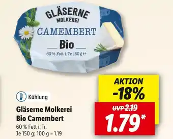 Lidl Gläserne molkerei bio camembert Angebot