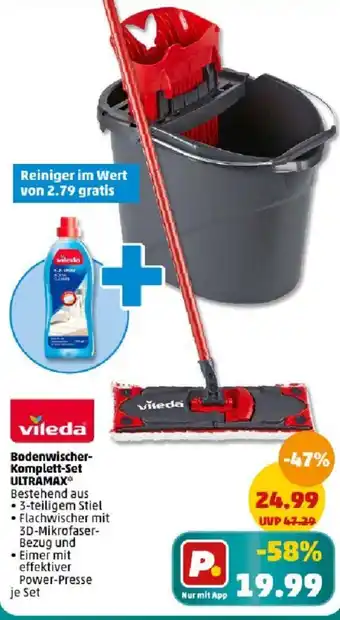 PENNY vileda Bodenwischer- Komplett-Set ULTRAMAX Angebot