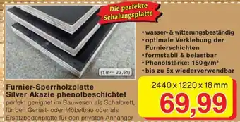 Jawoll Furnier-Sperrholzplatte Silver Akazie phenolbeschichtet Angebot