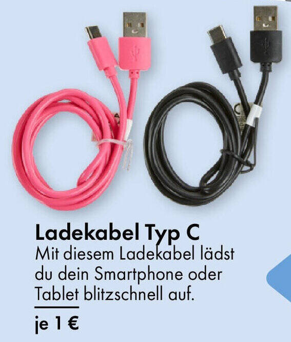 Ladekabel Typ C Angebot bei TEDi