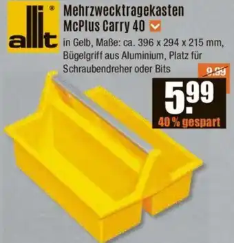 V Baumarkt allit Mehrzwecktragekasten McPlus Carry 40 Angebot