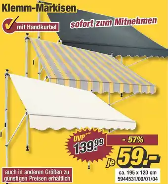 Poco Klemm-Markisen Angebot