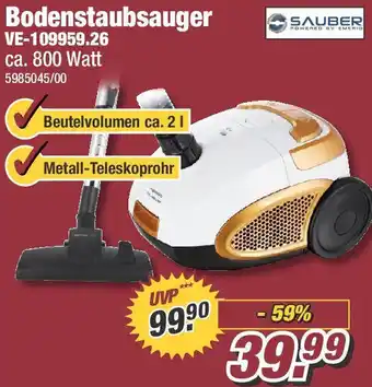 Poco SAUBER Bodenstaubsauger VE-109959.26 Angebot