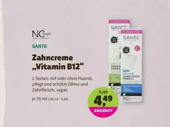 Denns BioMarkt Sante Zahncreme „vitamin B12” Angebot