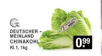 Edeka Zurheide Deutscher Meinland Chinakohl Angebot