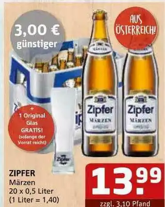 Getränke Quelle Zipfer Märzen Angebot