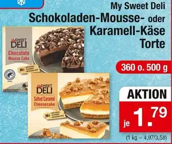 Zimmermann My Sweet Deli Schokoladen-Mousse oder Karamell-Käse Torte 360 o. 500 g Angebot