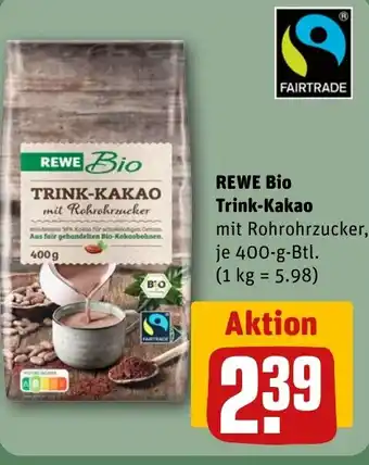 REWE REWE Bio Trink-Kakao 400 g Btl. Angebot