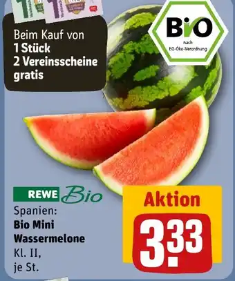 REWE Bio Mini Wassermelone Angebot