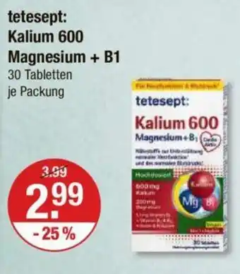 V Markt tetesept: Kalium 600 Magnesium + B1 Angebot