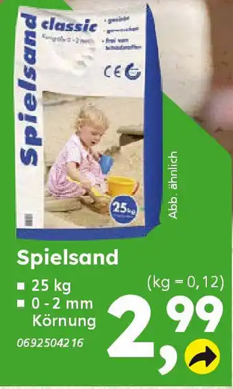 Globus Baumarkt Spielsand 25 kg Angebot