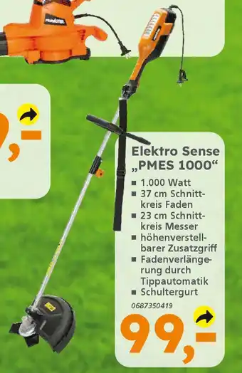 Globus Baumarkt Primaster Elektro Sense ,,PMES 1000" Angebot