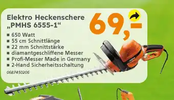 Globus Baumarkt Primaster Elektro Heckenschere ,,PMHS 6555-1" Angebot