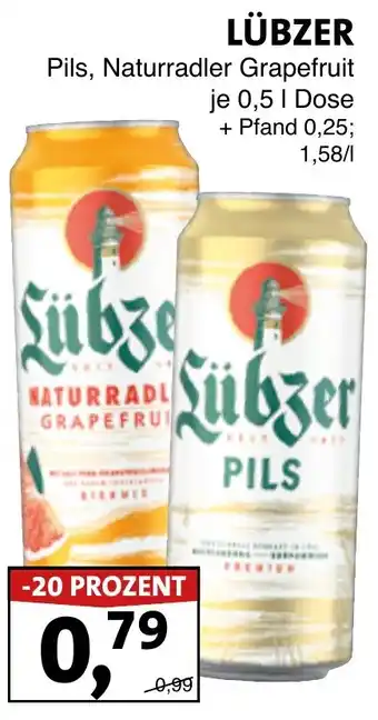 Lösch Depot LÜBZER Pils, Naturradler Grapefruit 0,5 L Dose Angebot