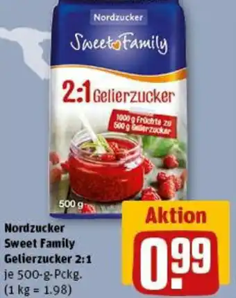 REWE Nordzucker Sweet Family Gelierzucker 2:1, 500 g Pckg. Angebot