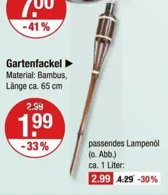 V Markt Gartenfackel Angebot
