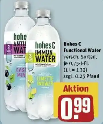 REWE Hohes C Functional Water 0,75-I-FI. Angebot