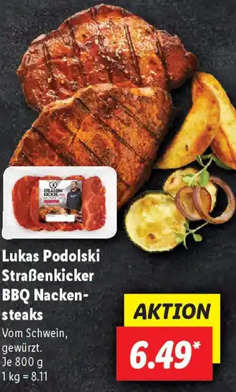 Lidl Lukas Podolski Straßenkicker BBQ Nacken- steaks 800 g Angebot