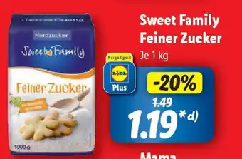 Lidl Sweet Family Feiner Zucker 1 kg Angebot