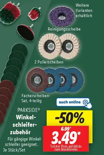 Lidl PARKSIDE Winkel- schleifer- zubehör Angebot