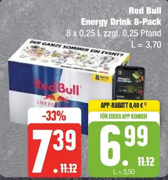 Edeka Red Bull Energy Drink 8-Pack 8 x 0,25 l Angebot