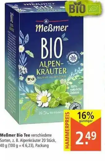 Marktkauf Meßmer Bio Tee Angebot