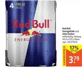 Marktkauf Red Bull Energy Drink Auch Ohne Zucker Angebot